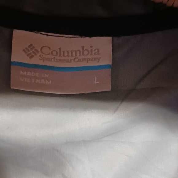 Columbia Nylon Blue & Black Full Zip Hooded Rain & Weather Coat KiDS LARGE - Picture 3 of 5